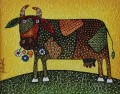 vache gesso avec texture